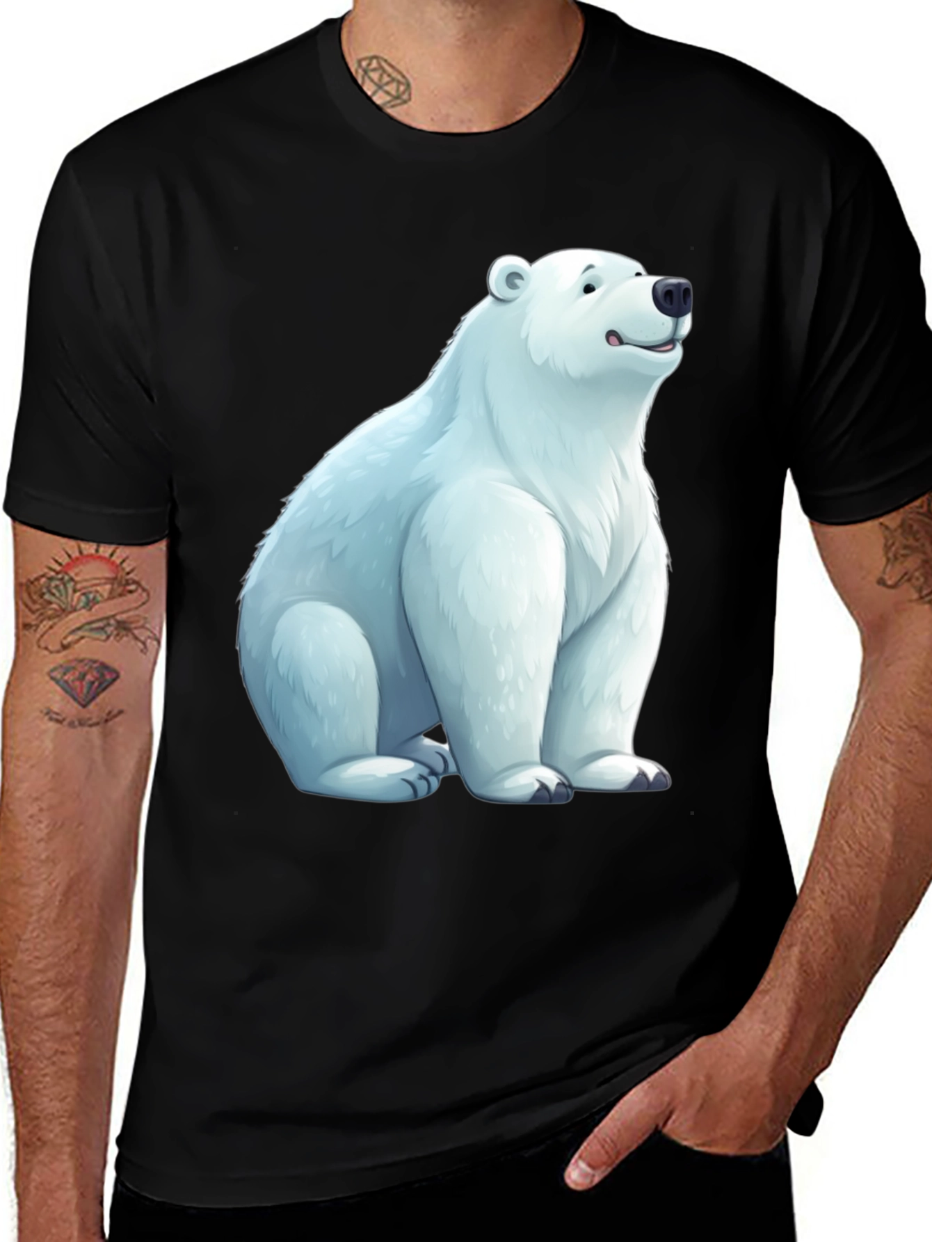 Polar Bear Graphic Tee - Casual Comfort
