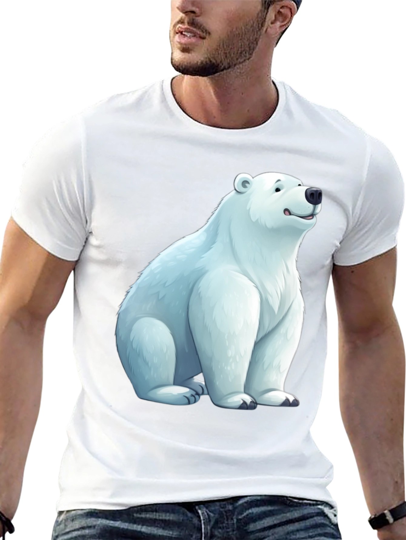 Polar Bear Graphic Tee - Casual Comfort
