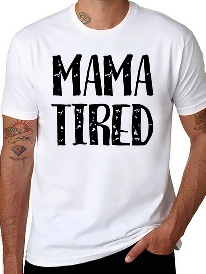 Mama Tired Graphic Tee - Black