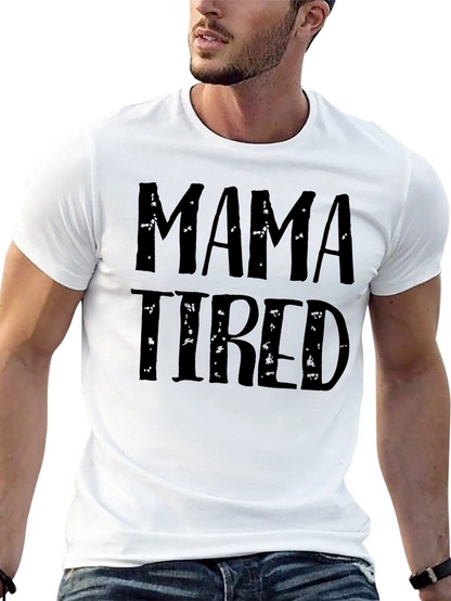 Mama Tired Graphic Tee - Black