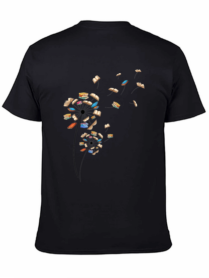 Book Dandelion T-Shirt - Literary Black Tee