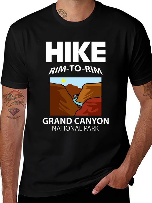 Grand Canyon Hike Rim-to-Rim Black T-Shirt