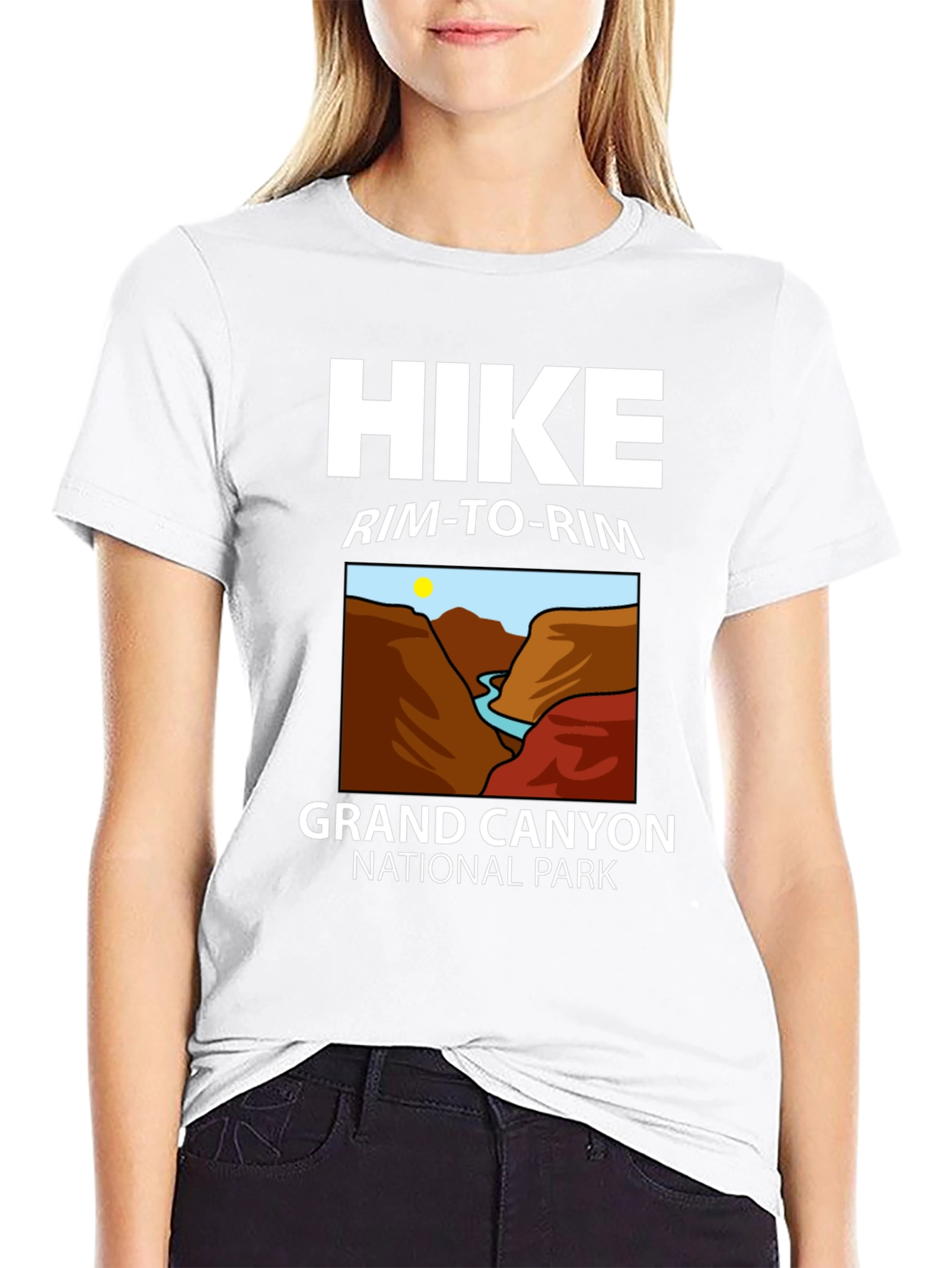 Grand Canyon Hike Rim-to-Rim Black T-Shirt