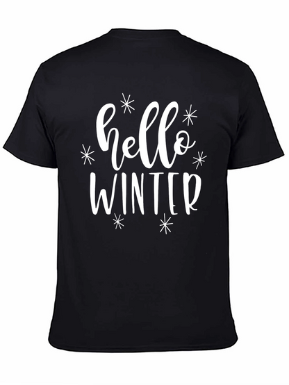 Hello Winter Black Graphic Tee