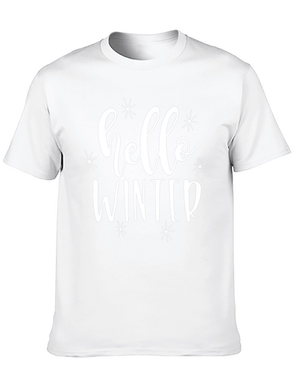 Hello Winter Black Graphic Tee