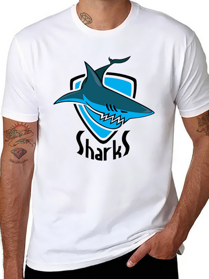 Shark Shield Black T-Shirt - Graphic Print