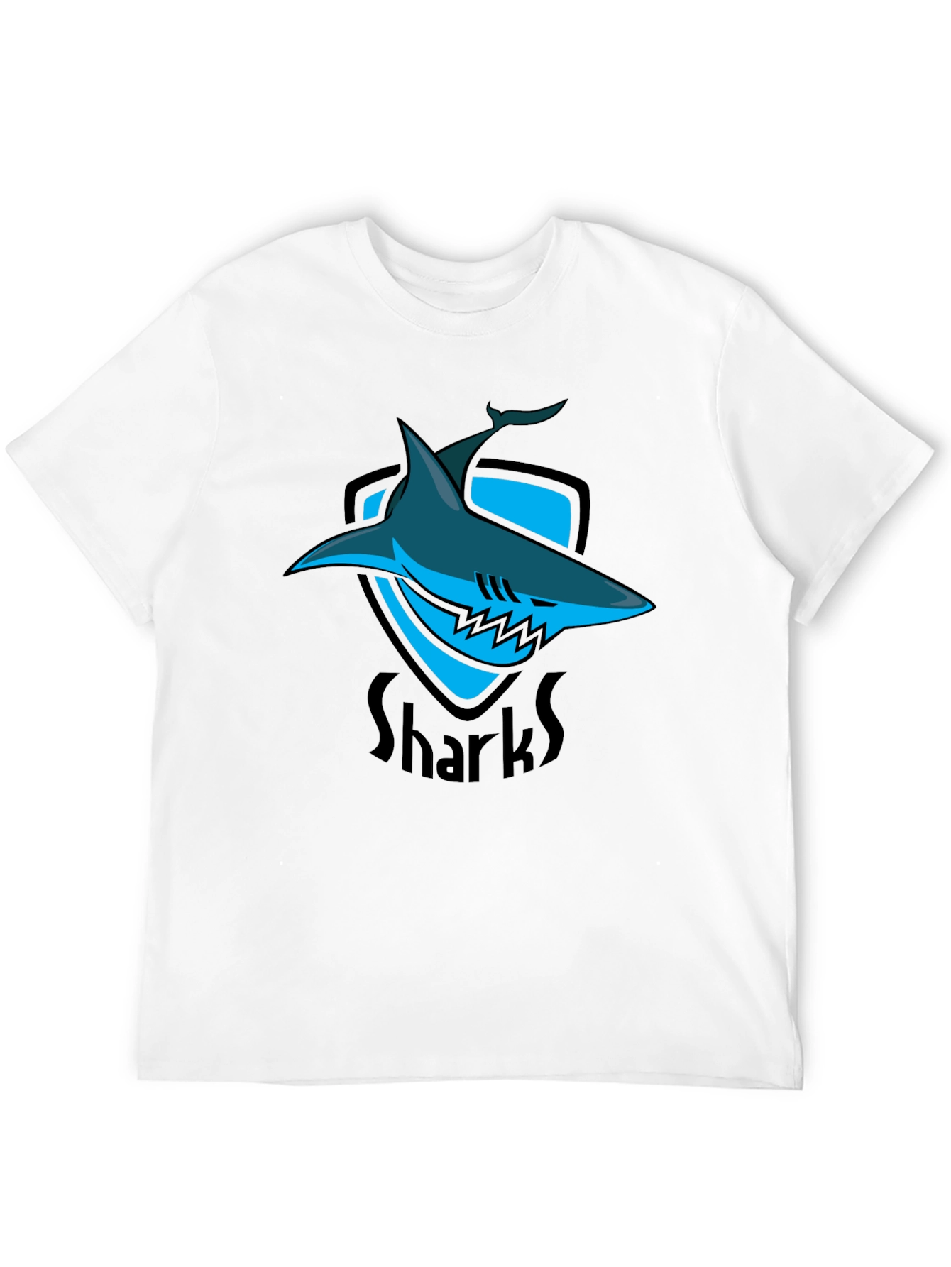 Shark Shield Black T-Shirt - Graphic Print
