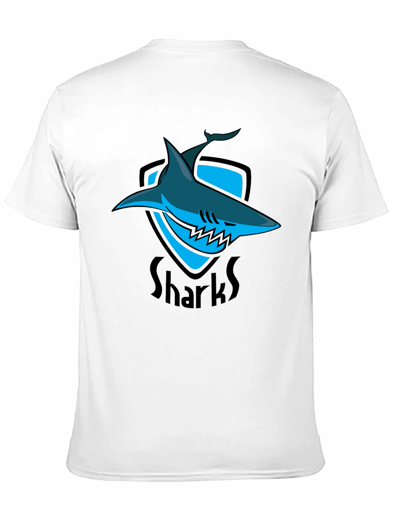 Shark Shield Black T-Shirt - Graphic Print