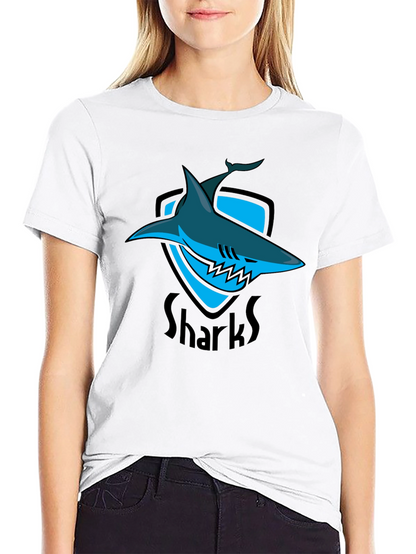 Shark Shield Black T-Shirt - Graphic Print