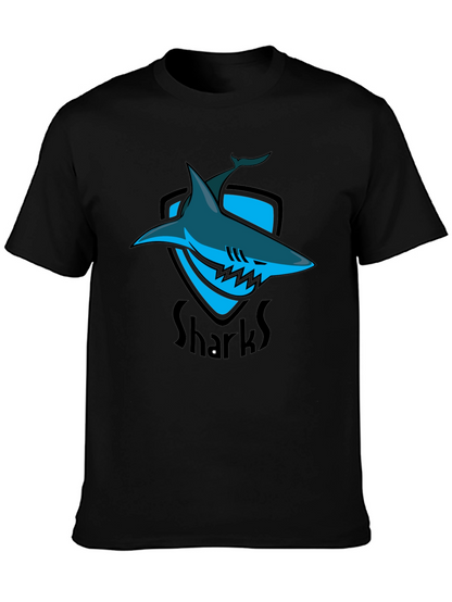 Shark Shield Black T-Shirt - Graphic Print