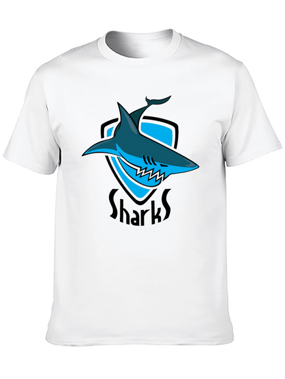 Shark Shield Black T-Shirt - Graphic Print