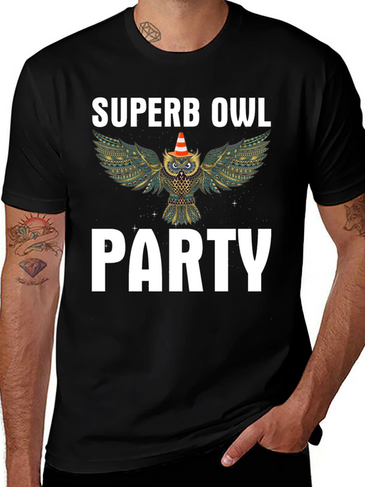 Superb Owl Party T-Shirt - Fun Graphic Tee