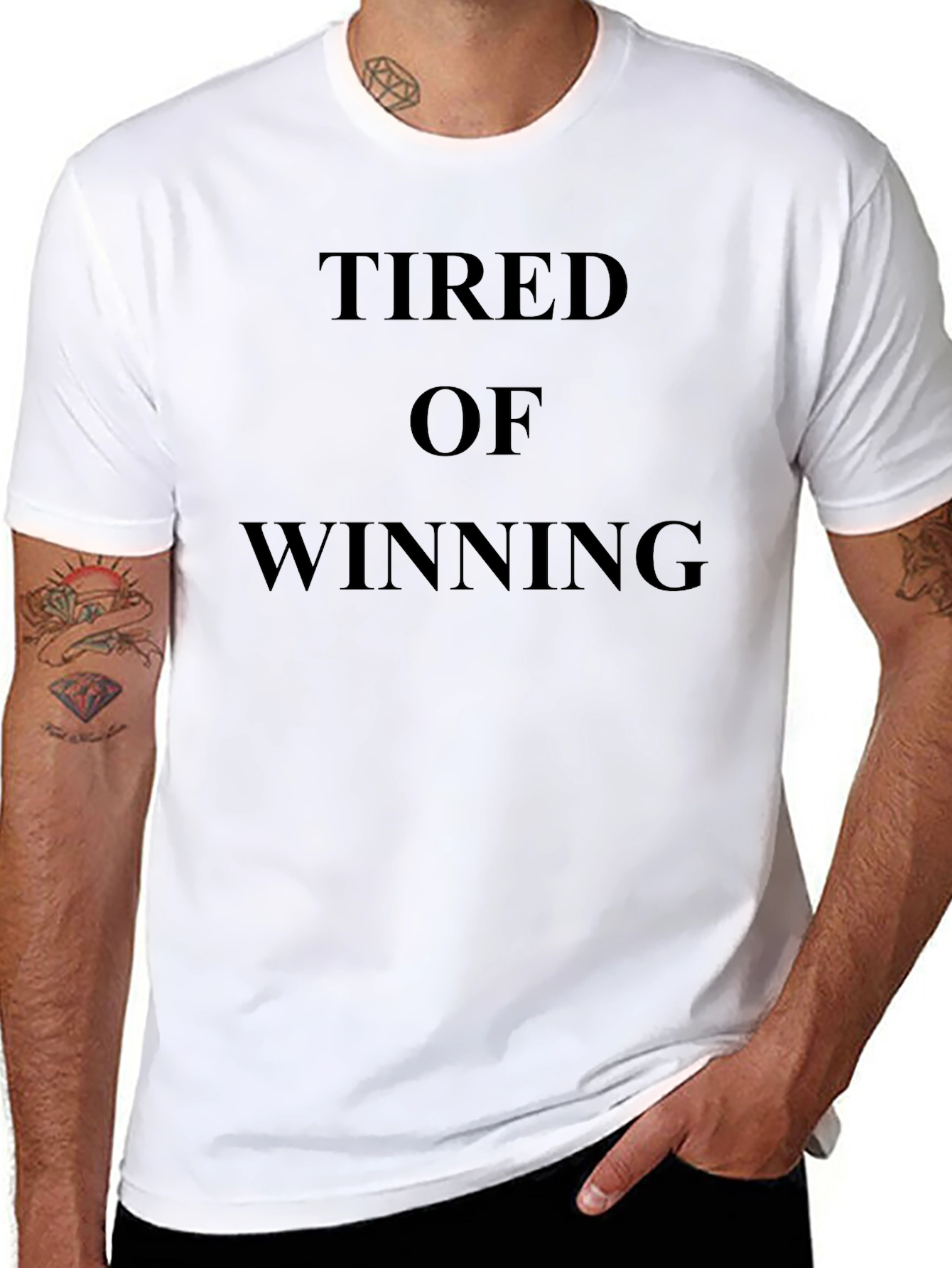 Tired of Winning Black T-Shirt
