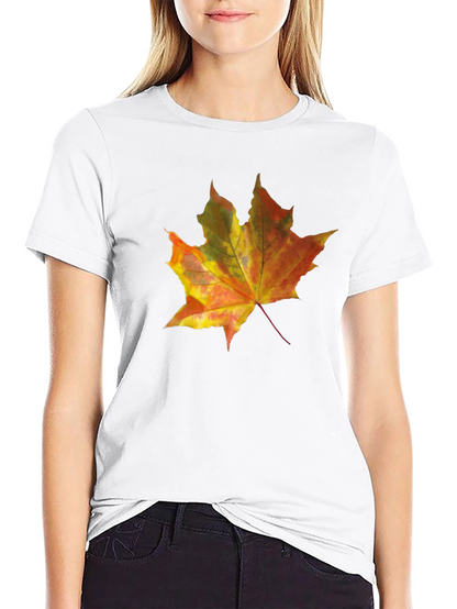 Autumn Leaf Graphic Tee - Mens Black T-Shirt