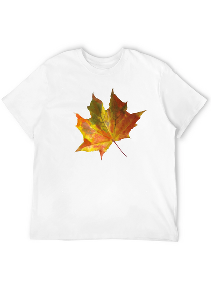 Autumn Leaf Graphic Tee - Mens Black T-Shirt