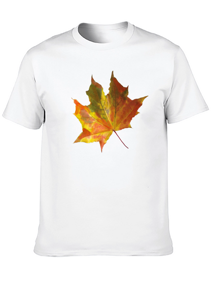 Autumn Leaf Graphic Tee - Mens Black T-Shirt