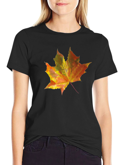 Autumn Leaf Graphic Tee - Mens Black T-Shirt