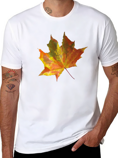 Autumn Leaf Graphic Tee - Mens Black T-Shirt