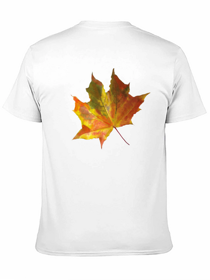 Autumn Leaf Graphic Tee - Mens Black T-Shirt