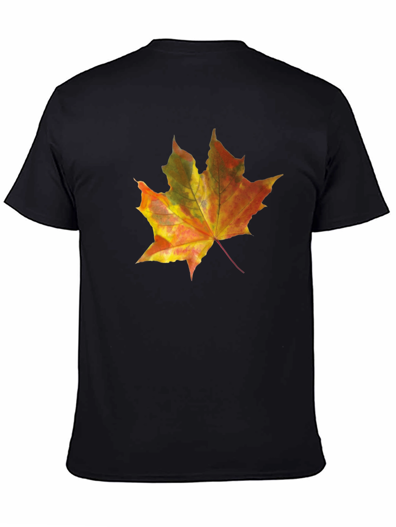 Autumn Leaf Graphic Tee - Mens Black T-Shirt