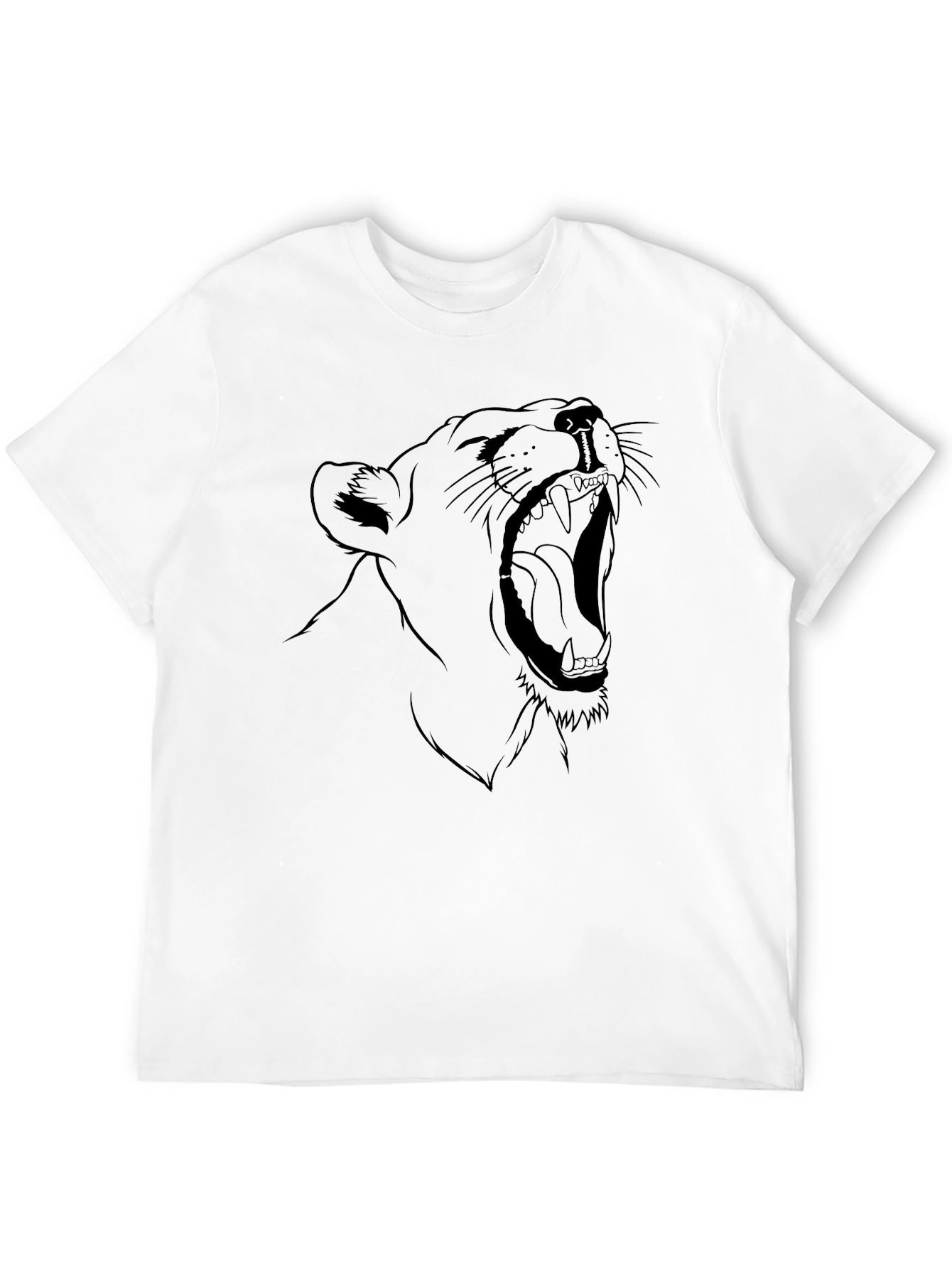 Roaring Lion Graphic Tee - Black Cotton T-Shirt