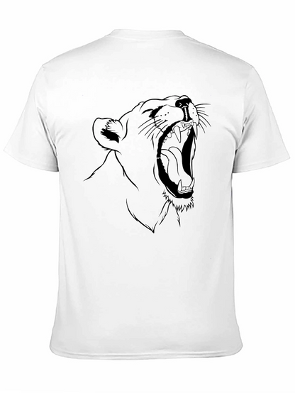 Roaring Lion Graphic Tee - Black Cotton T-Shirt