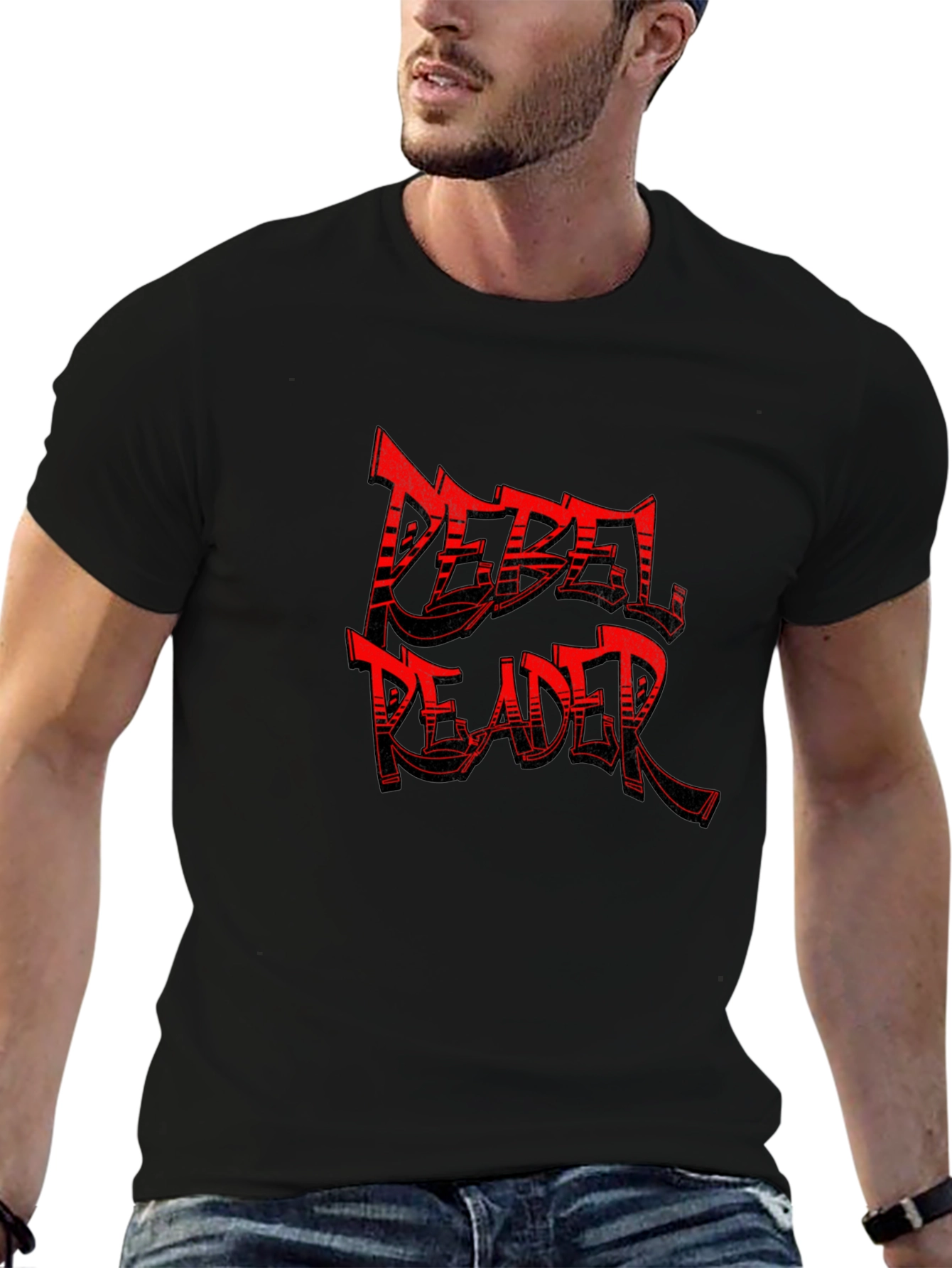 Rebel Reader Black T-Shirt - Bold Graphic Tee