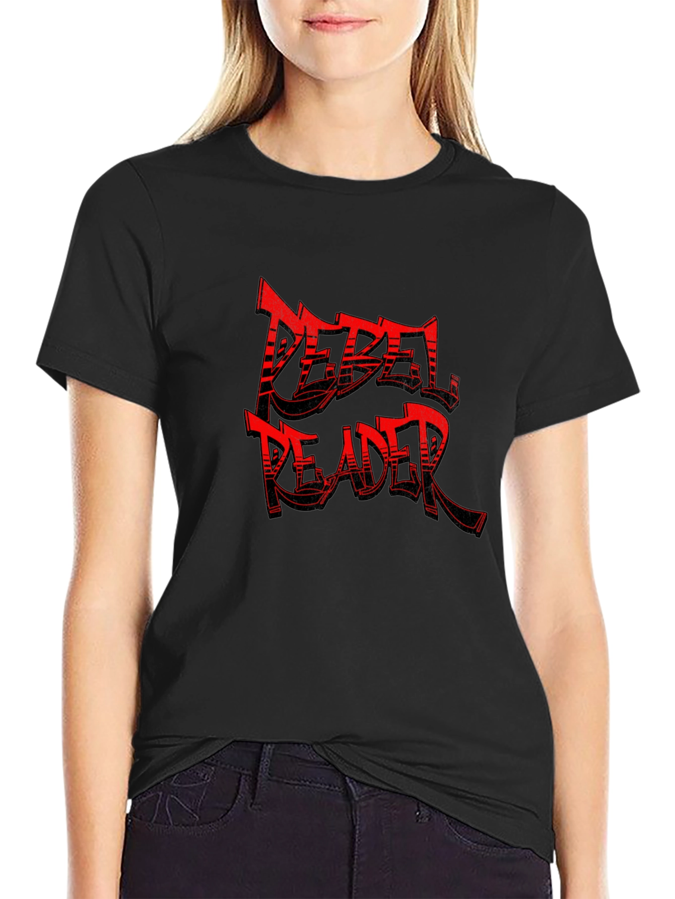 Rebel Reader Black T-Shirt - Bold Graphic Tee