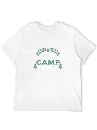 Eat Sleep Camp Repeat Black T-Shirt