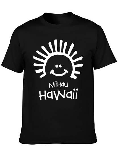 Niihau Hawaii Black Graphic T-Shirt