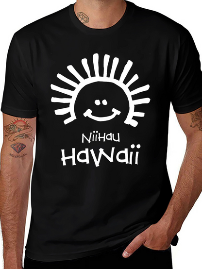Niihau Hawaii Black Graphic T-Shirt