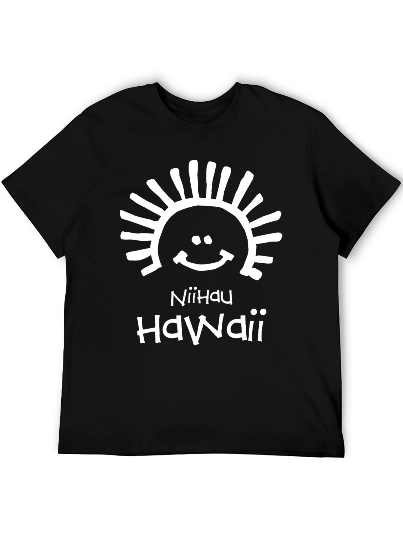 Niihau Hawaii Black Graphic T-Shirt