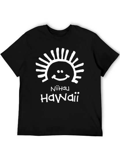 Niihau Hawaii Black Graphic T-Shirt