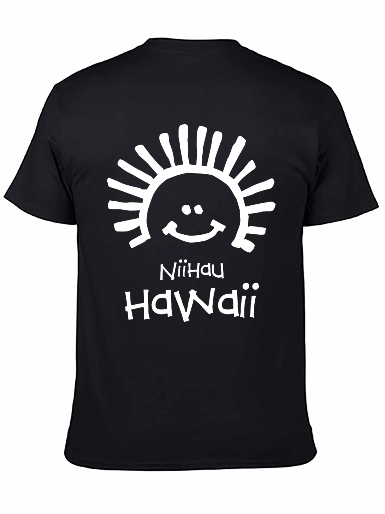Niihau Hawaii Black Graphic T-Shirt