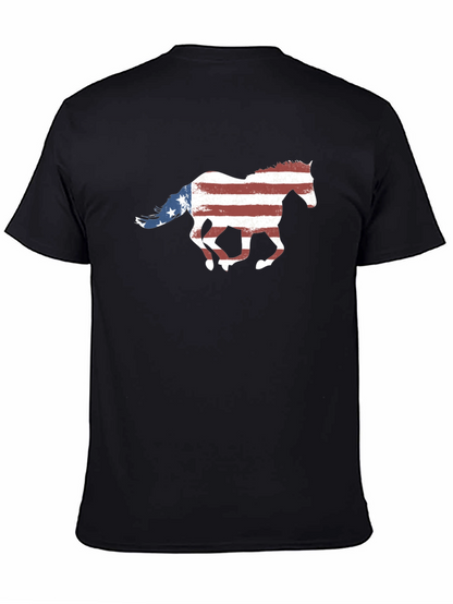 American Flag Horse Graphic Tee