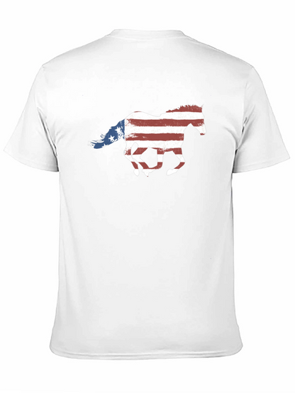 American Flag Horse Graphic Tee