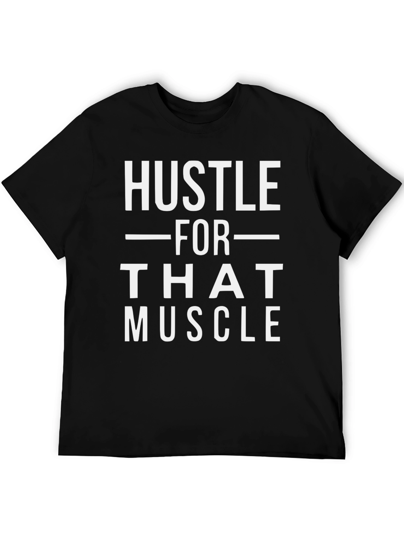 Hustle For That Muscle Graphic Tee - Black