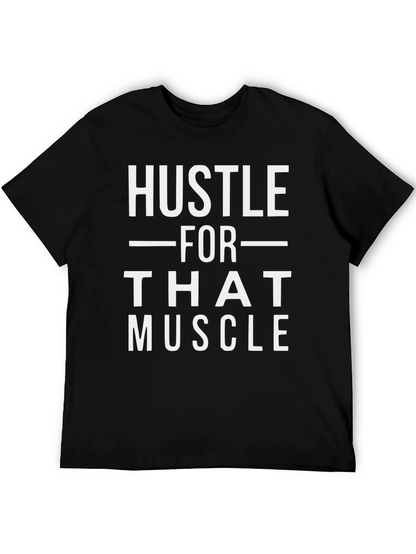 Hustle For That Muscle Graphic Tee - Black