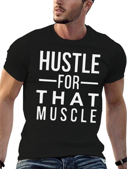 Hustle For That Muscle Graphic Tee - Black