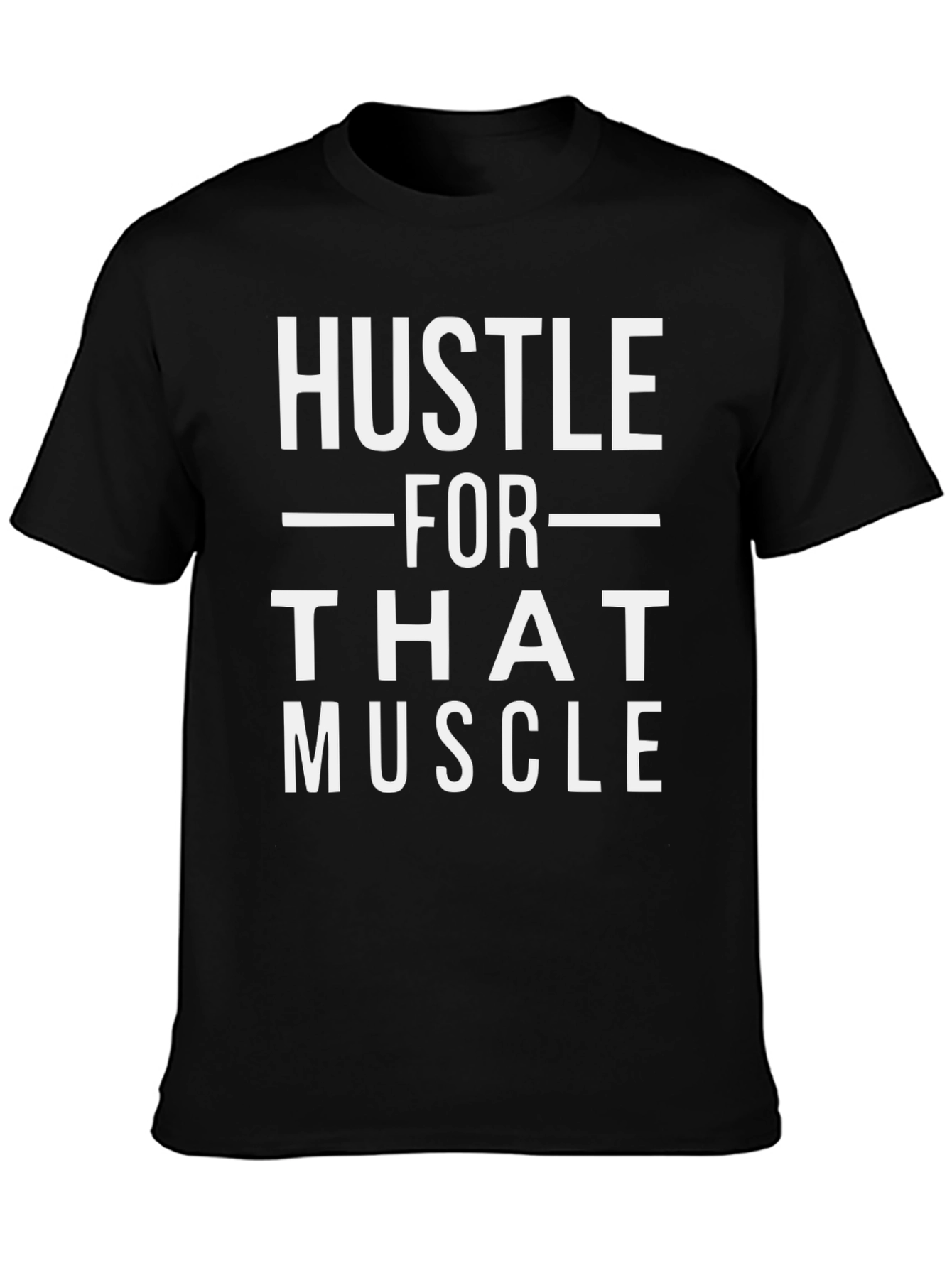 Hustle For That Muscle Graphic Tee - Black