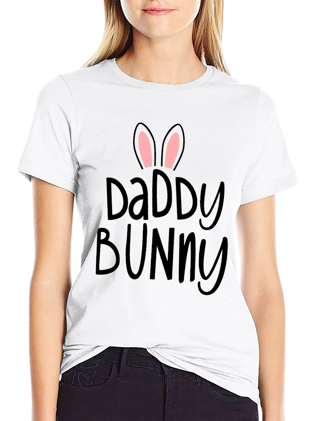 Daddy Bunny Black T-Shirt | Easter Dad
