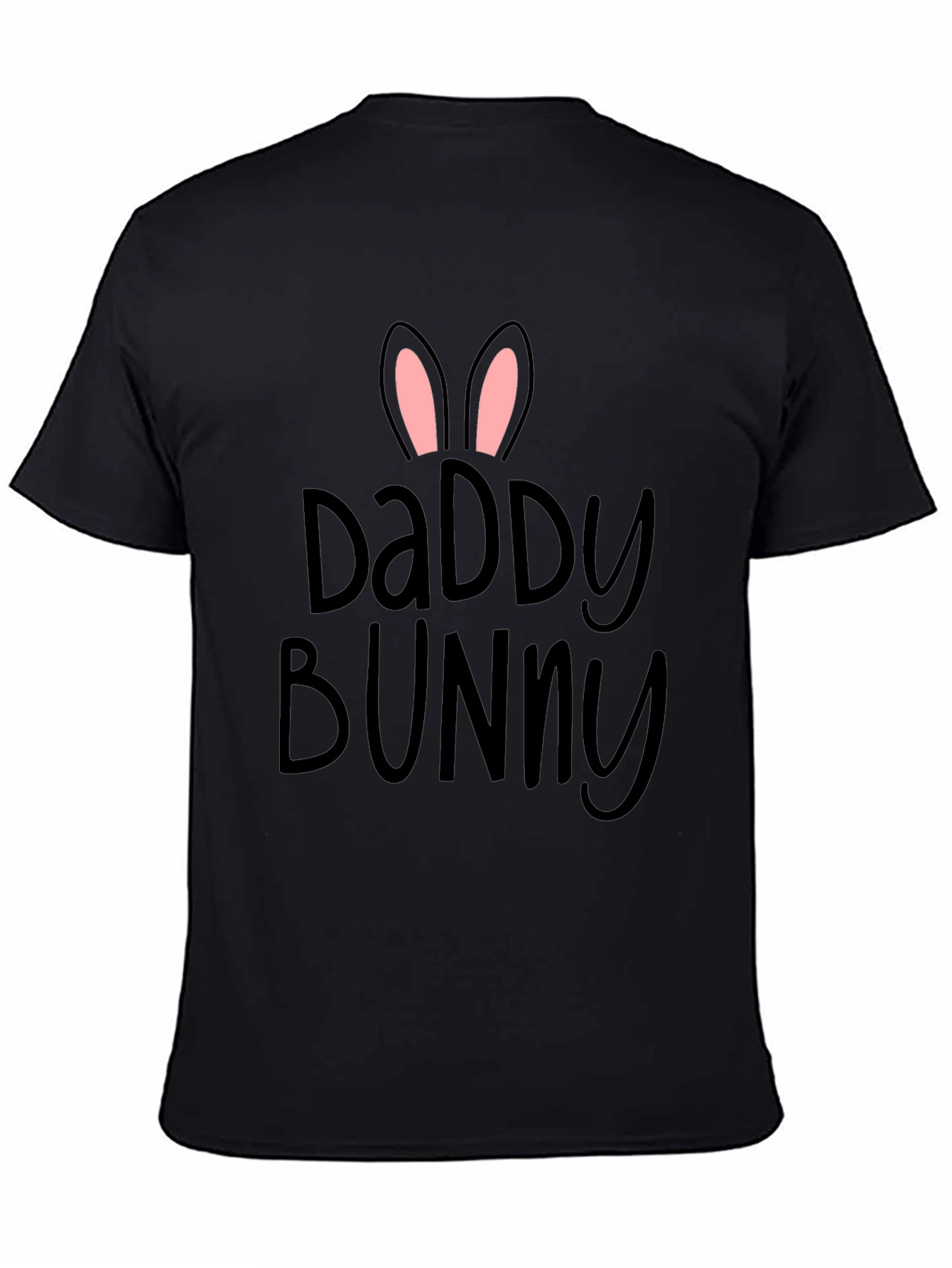 Daddy Bunny Black T-Shirt | Easter Dad