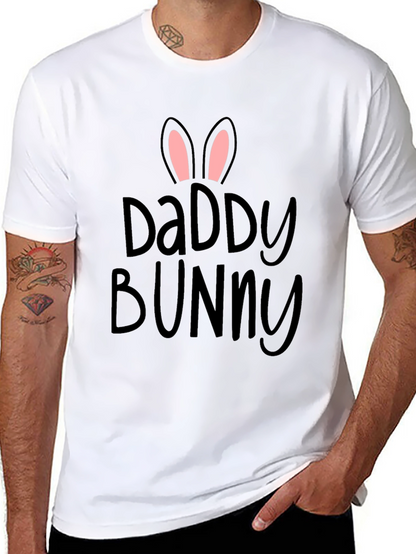 Daddy Bunny Black T-Shirt | Easter Dad
