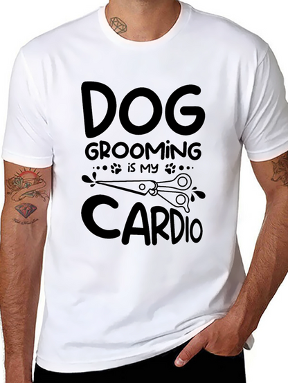 Dog Grooming is My Cardio Black T-Shirt