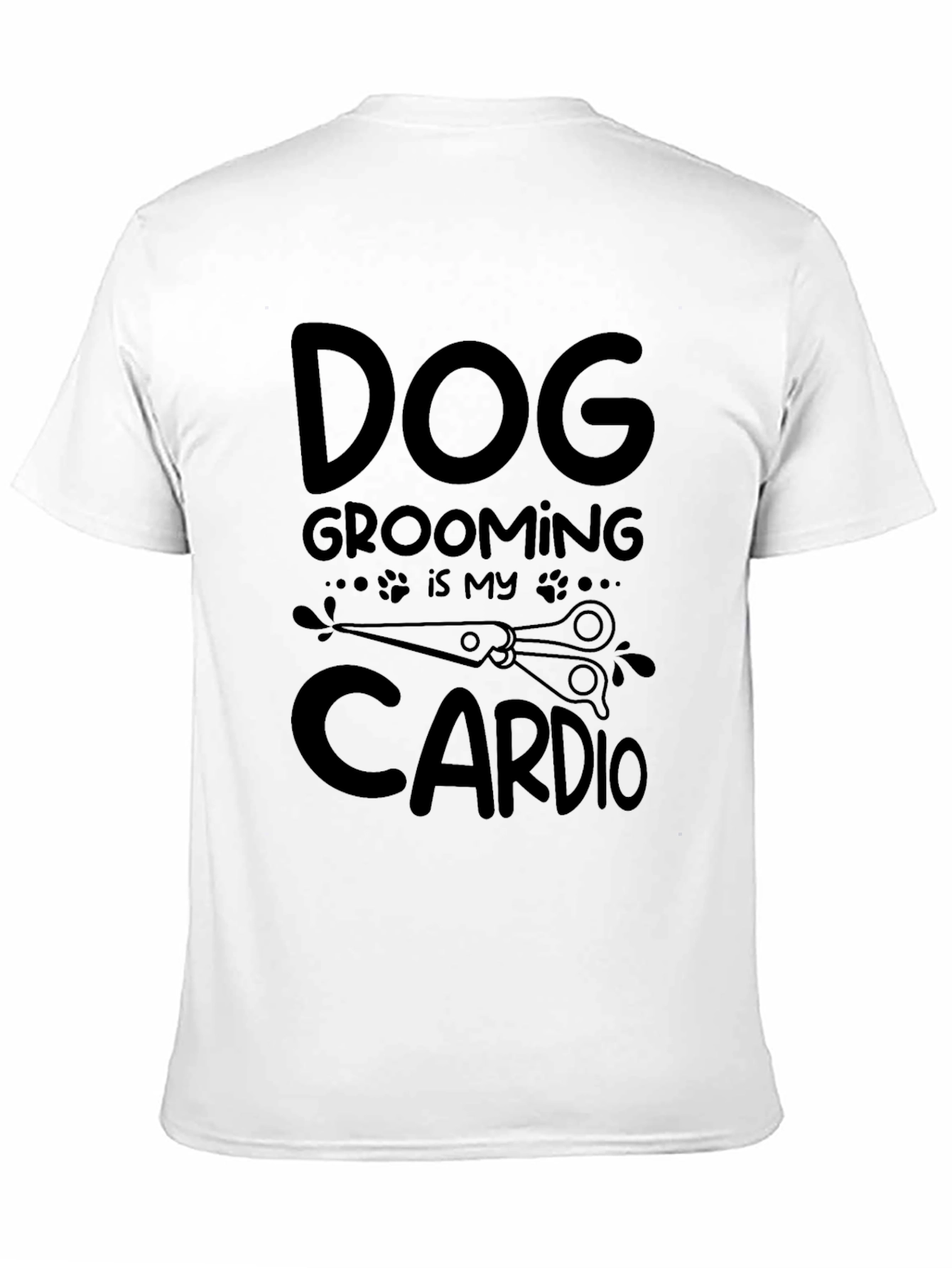 Dog Grooming is My Cardio Black T-Shirt