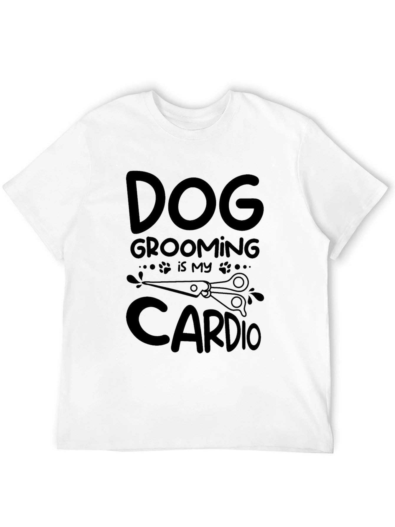Dog Grooming is My Cardio Black T-Shirt