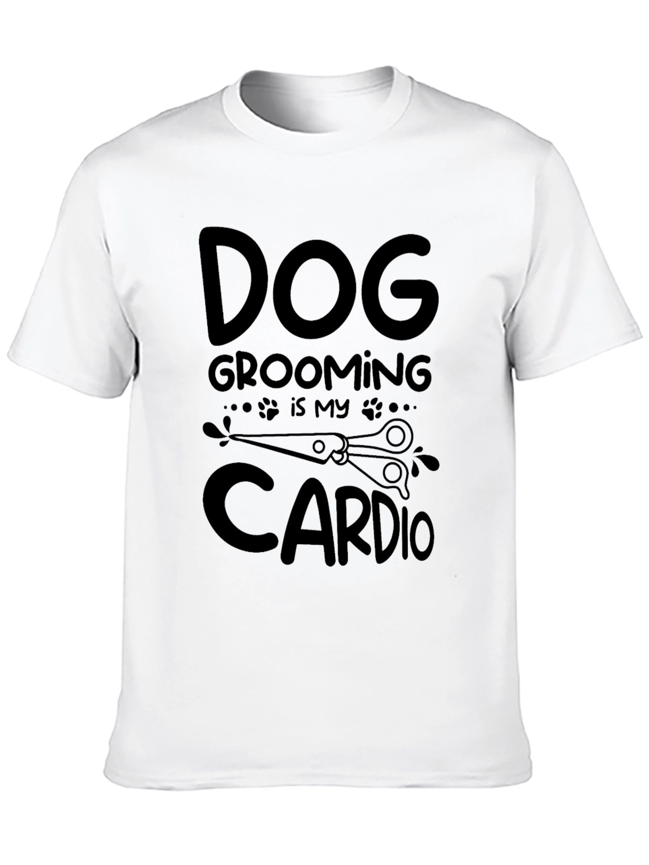 Dog Grooming is My Cardio Black T-Shirt