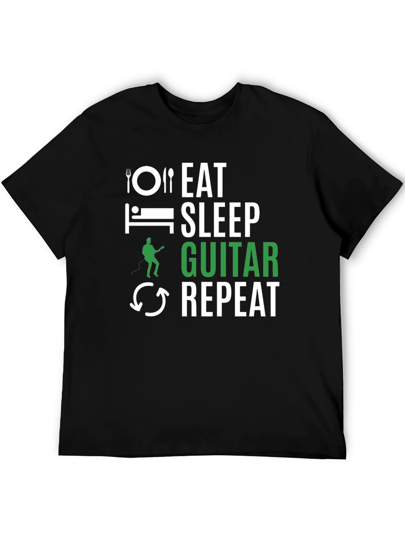 Eat Sleep Guitar Repeat Graphic Tee