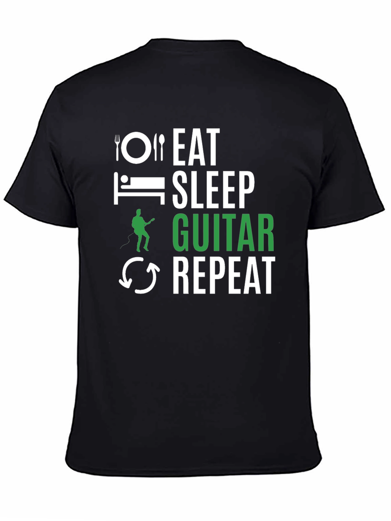 Eat Sleep Guitar Repeat Graphic Tee