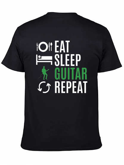 Eat Sleep Guitar Repeat Graphic Tee